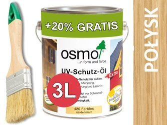 OSMO Olej Ochronny UV Bezbarwny POŁYSK 420 3L 54m2